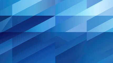 Wall Mural - Blue geometric background with triangles for presentation, banner or poster design. Vector illustration in the style. 
