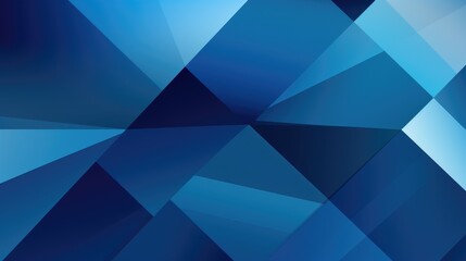 Wall Mural - Blue geometric background with triangles for presentation, banner or poster design. Vector illustration in the style. 