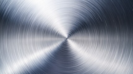 Poster - Circular brushed steel texture background.