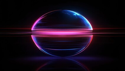 Wall Mural - blue glowing sphere