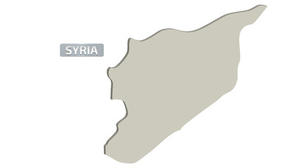 Naklejka na meble SYRIA MAP 3D