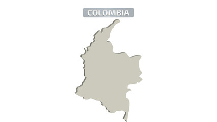 Naklejka na meble COLOMBIA MAP 3 D