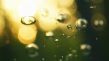 Wall Mural - slow motion of the abstract water bubbles background