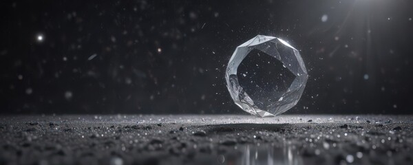 Wall Mural - diamond dust scattered across velvet void, infinite serenity , black, beautiful, dark