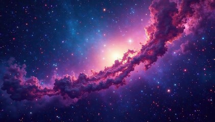Wall Mural - stunning cosmic background, vibrant nebulae and twinkling stars , abstract, cosmos