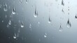 © Sekai - Capture A Series Of Raindrops Falling Individually Captured Against Dark Background For Atmospheric Weather Visualizations