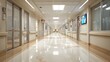 © Sekai - Empty medical research hospital corridor showcasing sterile environment design principles for advanced healthcare facility planning