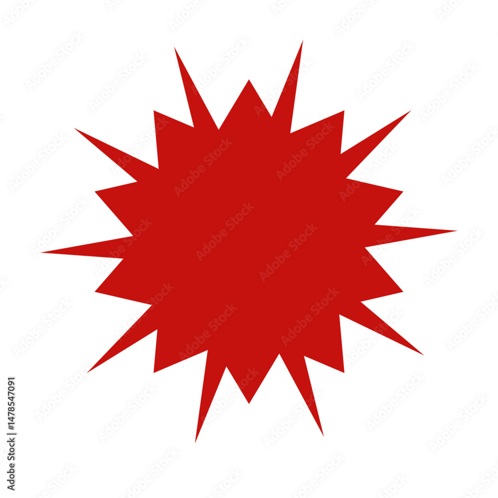 Star burst sticker vector