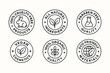 © Jane Kelly - Vegan, cruelty-free, and eco friendly product certification labels and natural ingredient vector badges set