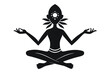 © AFSHANASUFIA - Black Silhouette Indigenous Wellness Yoga Style Concept Illustration