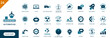 © icon - Automation icon. Containing robot, automated farming, finance, optimization, automatic line. Solid vector icons set.