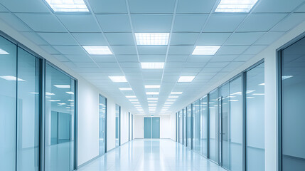  Ceiling lights casting patterns on clean surfaces modern office photography bright environment perspective light play