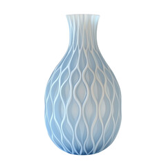 Aufkleber - Elegant blue vase with wavy design, perfect for home decor and floral arrangements. This unique piece adds modern touch to any interior space
