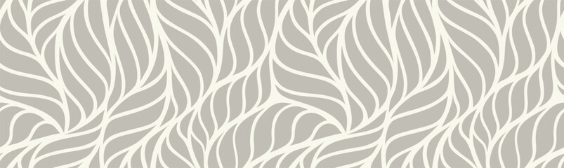Abstract floral palm leaves seamless pattern