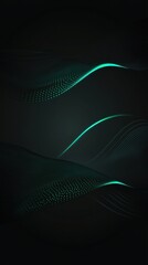 Wall Mural - abstract waves of light flow in elegant dark background digital art wallpaper design with futuristic