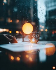 Poster - Moody Urban Workspace Minimalist Productivity Meets Atmospheric Design - Cinematic Workflow Inspiration for Creative Professionals in Digital Age Environments