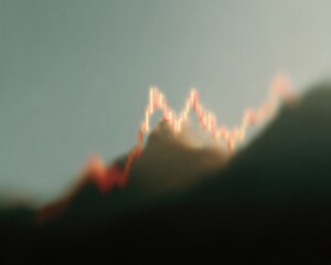 Leinwandbilder - Quantum Financial Visualization Ethereal Market Dynamics Revealing Algorithmic Investment Trends with Blurred Geometric Abstraction for Next-Gen Portfolio Strategy