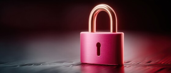 Fototapete - Quantum Cybersecurity Nexus Illuminated Digital Lock Symbolizing Advanced Data Protection in AI-Driven Financial Technology Ecosystem