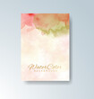 © REZI - Cards with watercolor background. Design for your cover, date, postcard, banner, logo.