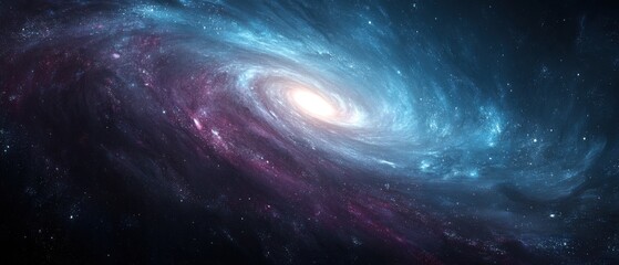 Wall Mural - majestic spiral galaxy in deep space cosmic wonder abstract art illustration astronomy exploration