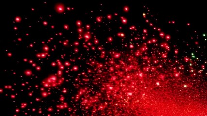 Wall Mural - red christmas lights background, red and green lights slow motion movement, background animation, ch