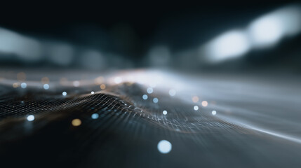 Wall Mural - data stream of light: an artistic representation of information flowing through a digital network. a