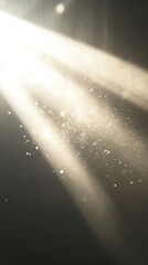 Wall Mural - golden light beams shining down with dust particles floating in the air against dark background vert