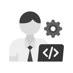 Software Developer icon vector image. Suitable for mobile apps, web apps and print media.