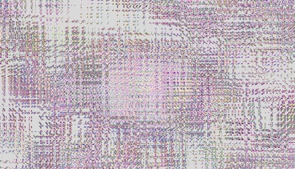 Leinwandbilder - Glitch noise static television VFX. Visual video effects stripes background, CRT tv screen no signal glitch effect