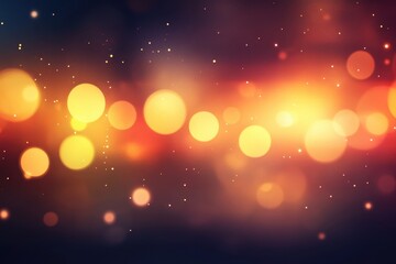 Wall Mural - abstract bokeh light background with warm tones and sparkling particles festive holiday design graph