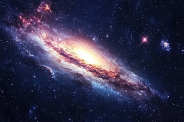 Wall Mural - endless view of galaxies and stars in a vibrant cosmic background, infinite outer space animated bac