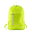 © Maliwan - Vibrant Green Backpack with White Zipper on Isolated Background