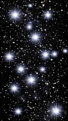 Wall Mural - pleiades star cluster deep space view from earth telescopic night sky astronomy astrophotography sci
