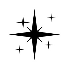 Wall Mural - sparkle vector icon. shine symbol illustration. star sign or logo.