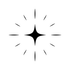 Wall Mural - sparkle vector icon. shine symbol illustration. star sign or logo.