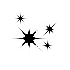 Wall Mural - sparkle vector icon. shine symbol illustration. star sign or logo.