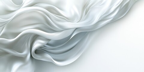 Wall Mural - abstract silver fluid wave background. dynamic flowing lines and shapes in a monochrome palette