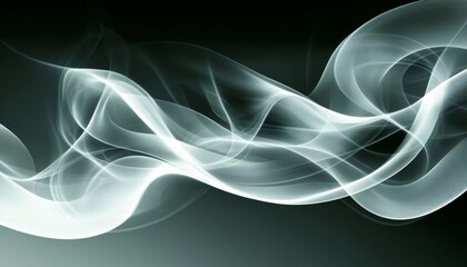 Wall Mural - delicate fluid waves an abstract design in aquamarine tones on a soft gradient background.