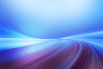 Wall Mural - Modern bright abstract dynamic line wave soft light gradient dark blue purple on blue background design for graphics pattern web illustration technology digital wallpaper template poster banner