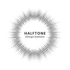 Fototapete - Burst Halftone light effect. Glowing light burst. abstract grunge halftone dots background. Vector illustration.