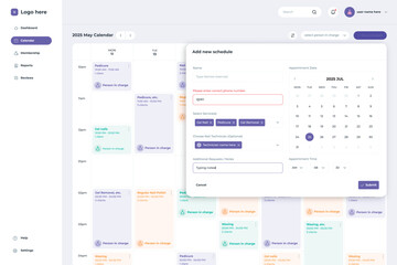 Wall Mural - nail shop booking website homepage app ui design