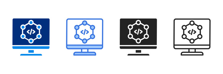 Software  Icon Set Multiple Style Vector Illustration 