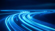 © Abdul - A blue highway with a lot of lights on it. The lights are moving and creating a sense of motion