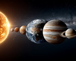 solar system planets in scale