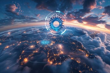 Modern Digital Connectivity: A Visionary Panorama Background