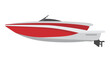 © editin - Sleek red and white powerboat design perfect for summer adventures speed thrills freedom