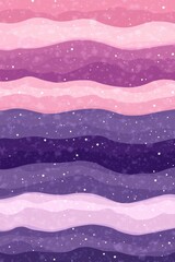 Wall Mural - Abstract Wave Pattern in Pink Purple and White with Scattered Dots Full Frame Graphic Design