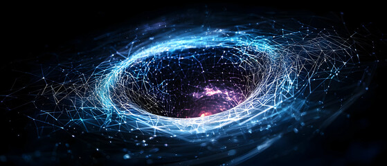 Abstract Glowing Spiral Design