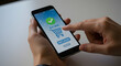 © Pixel Studio - Mobile phone displaying a Buy Now button and shopping cart icon person using smartphone for online shopping ecommerce digital payment technology purchasing mobile commerce convenient retail experience