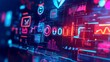 © nikomsolftwaer - Dynamic data visualization digital space infographic design futuristic environment close-up view technology trends